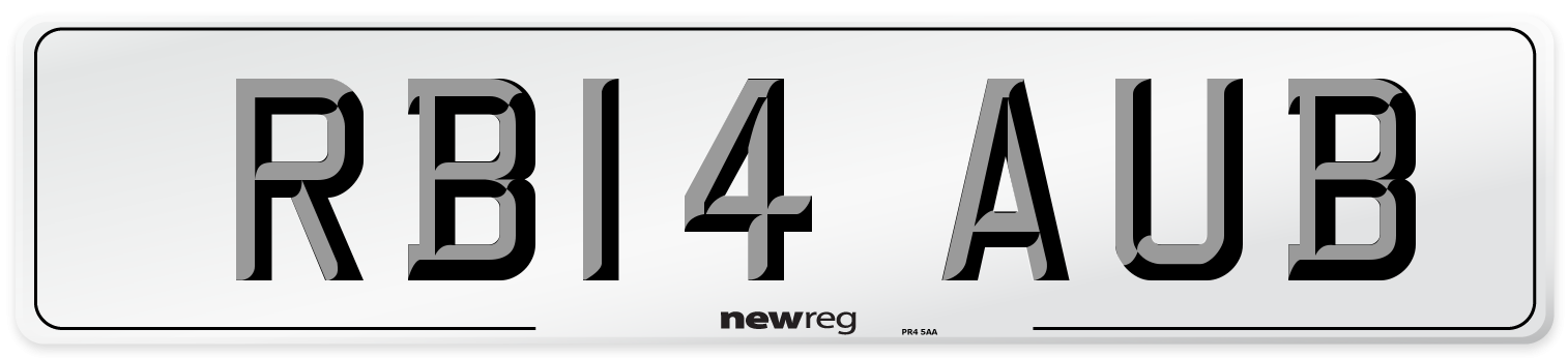 RB14 AUB Number Plate from New Reg